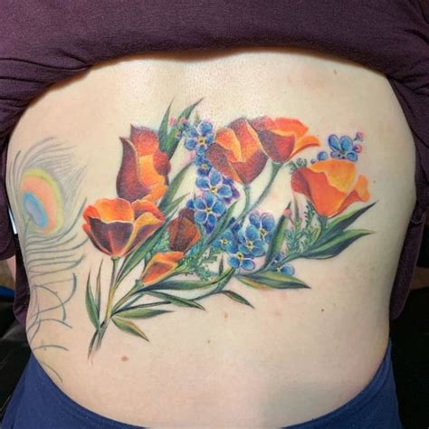 15 Best California poppy tattoo designs