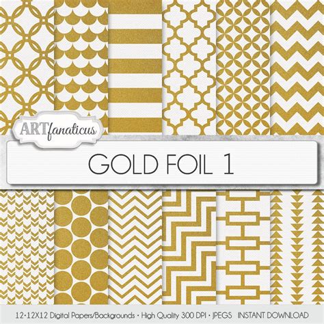 Gold Foil Papers gold FOIL 1 Gold Foil Patterns - Etsy