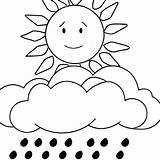 Cloudy Coloring Page sketch template