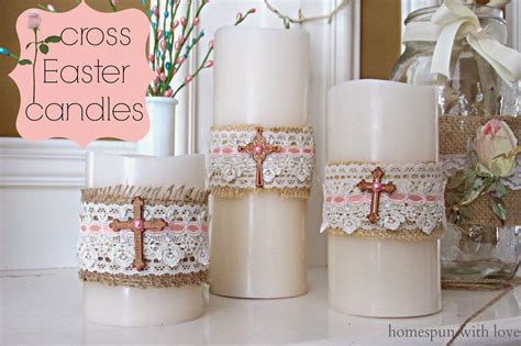 Homespun With Love: Cross Easter Candles