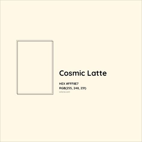 About Cosmic Latte - Color meaning, codes, similar colors and paints - colorxs.com