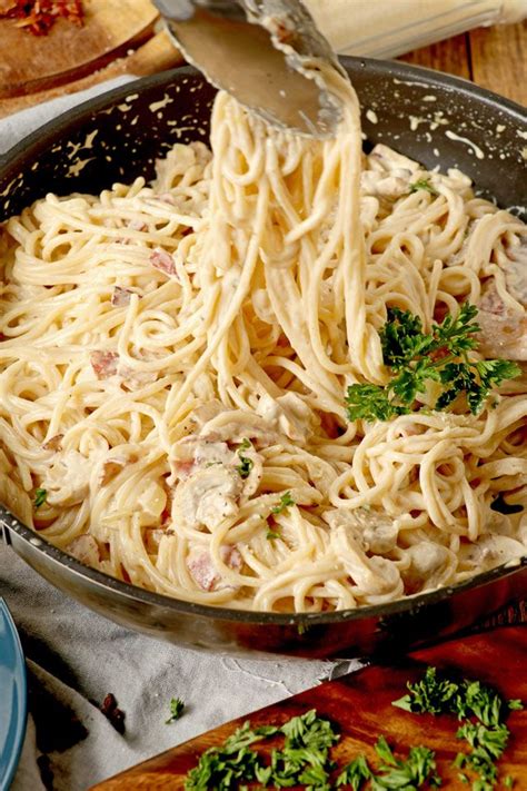 Quick and Easy Creamy Carbonara (No Egg) - Foxy Folksy | Recipe | Easy ...