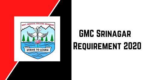 GMC Srinagar Jobs Requirement 2020. - The Better Kashmir | Positive and ...