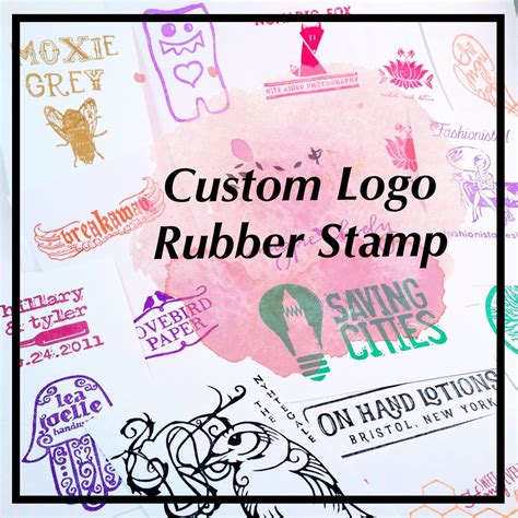 Custom Logo Rubber Stamp Hand Carved