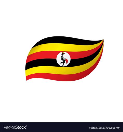 Uganda flag Royalty Free Vector Image - VectorStock