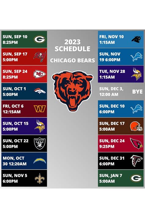 Bears 2024 2024 Schedule - Ollie Atalanta