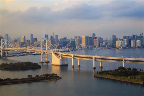 View of Tokyo Bay , Rainbow Bridge Stock Photo - Image of rainbow, japan: 107266942