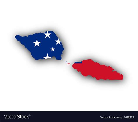 Map and flag samoa Royalty Free Vector Image - VectorStock