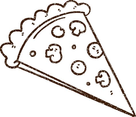 Mushroom Pizza Charcoal Drawing 9593035 Vector Art at Vecteezy