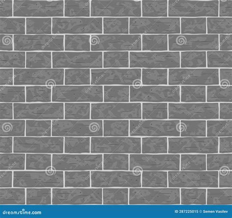 Brick Wall Dark Gray Seamless Pattern Background. Stock Illustration ...