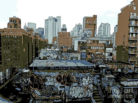 New York City Graffiti Mixed Media by D R - Pixels