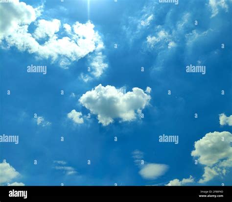 Clear Blue Sky and Clouds Stock Photo - Alamy