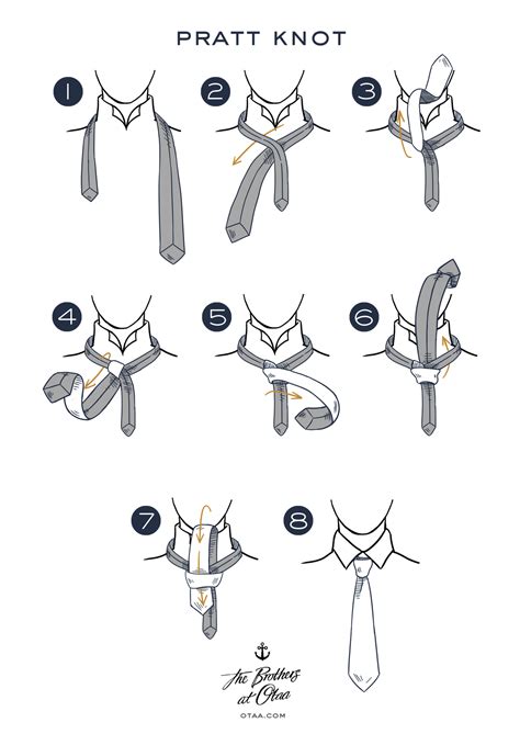 How To Tie A Pratt Knot | Tie Knot Tutorial | How To Tie A Tie | OTAA