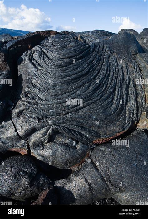 A Pahoehoe lava formation in a flow in Hawai i Volcanoes National Park Stock Photo - Alamy