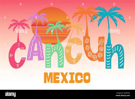 Cancun Mexico Vector Illustration on a white background Stock Vector Image & Art - Alamy