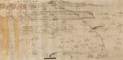 Lot 661 - A LARGE MAP OF THE SHANHAI PASS, LATE QING