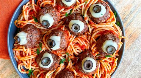 Halloween recipe: Spaghetti with 'eyeballs' - Newsday