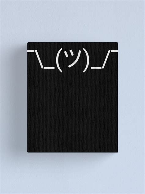 "Shrug Emoticon Shrug Emoji For Ascii Art Lovers Gift " Canvas Print by ...