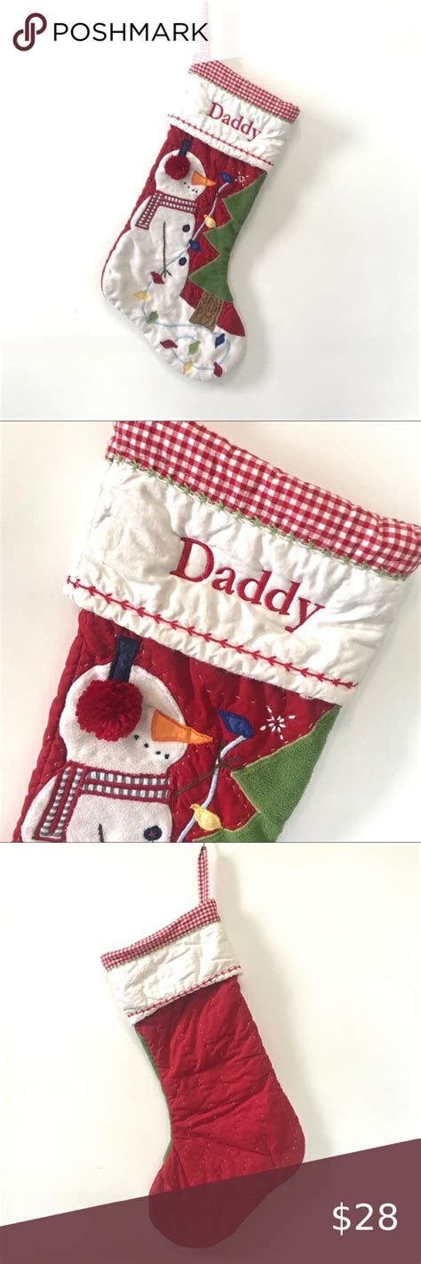 Pottery Barn Daddy Quilted Christmas Stocking in 2020 | Quilted christmas stockings, Pottery ...
