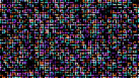 Animation abstract red orange yellow violet aqua blue little spot light particles pattern ...