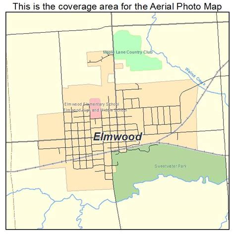 Aerial Photography Map of Elmwood, IL Illinois