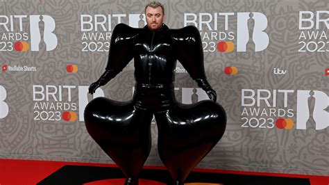 Look of the Week: Sam Smith’s inflatable latex jumpsuit at the Brit ...