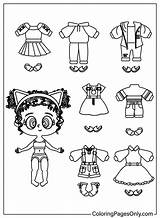 20  Paper Doll Coloring Pages Free Printable PDF & Online sketch template