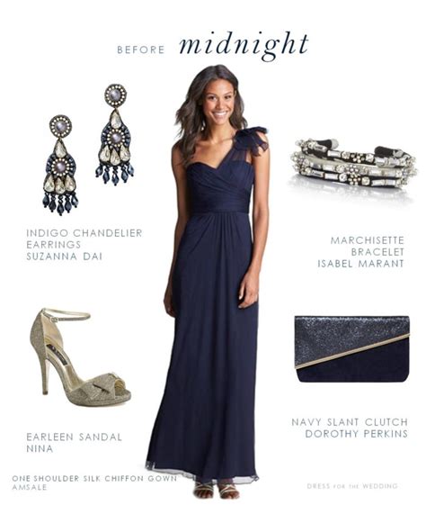 Midnight Blue Formal Dress for a Wedding