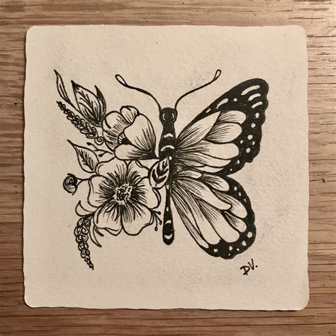 Butterfly doodle by Daniël Vreeken Doodles, Happiness, Draw, Art