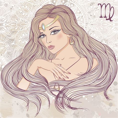 illustration du signe astrologique de la vierge | Virgo art, Virgo pictures, Zodiac art