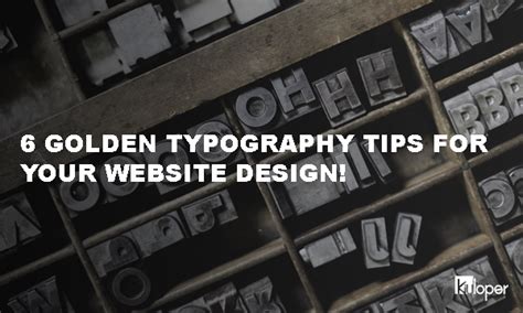 Typography Tips for Web Design - Kiuloper