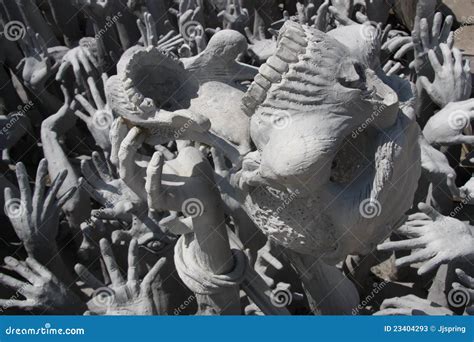 Sculpture of Hell editorial stock photo. Image of chiangrai - 23404293