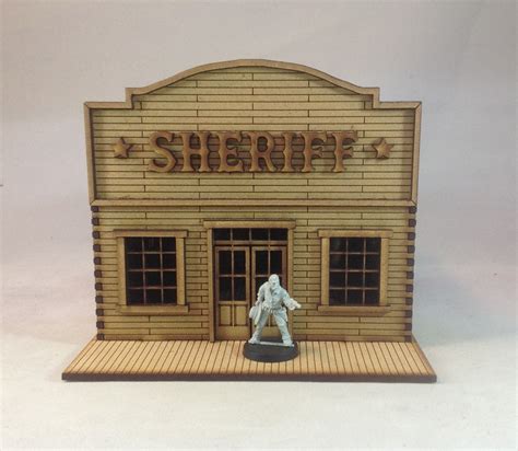 Sheriff's Office 28mm Wild West Western Building Kit | Atomic Laser Cut ...