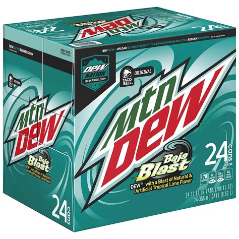 Mountain Dew Baja Blast, 12 fl oz cans, 24 count Malaysia | Ubuy