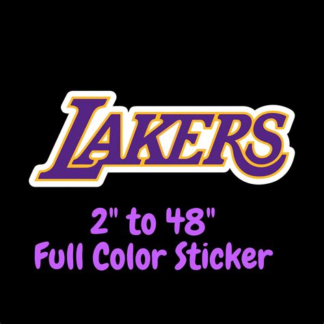 Los Angeles Lakers Full Color Vinyl Sticker – Custom Size – Biggest ...