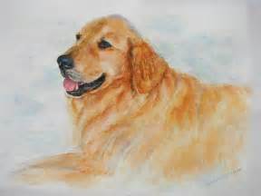 Golden Retriever Watercolor Painting by Carolyn Gray