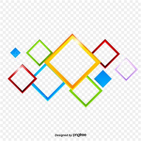 Three Dimensional PNG Image, Three Dimensional Abstract Geometric Squares, Abstract, Geometry ...