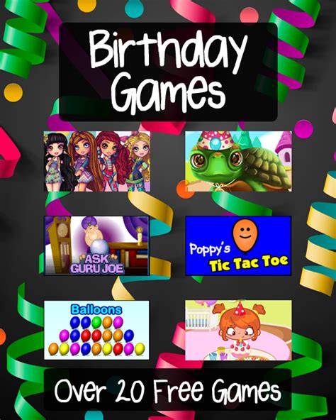 Birthday Games • Free Online Games at PrimaryGames