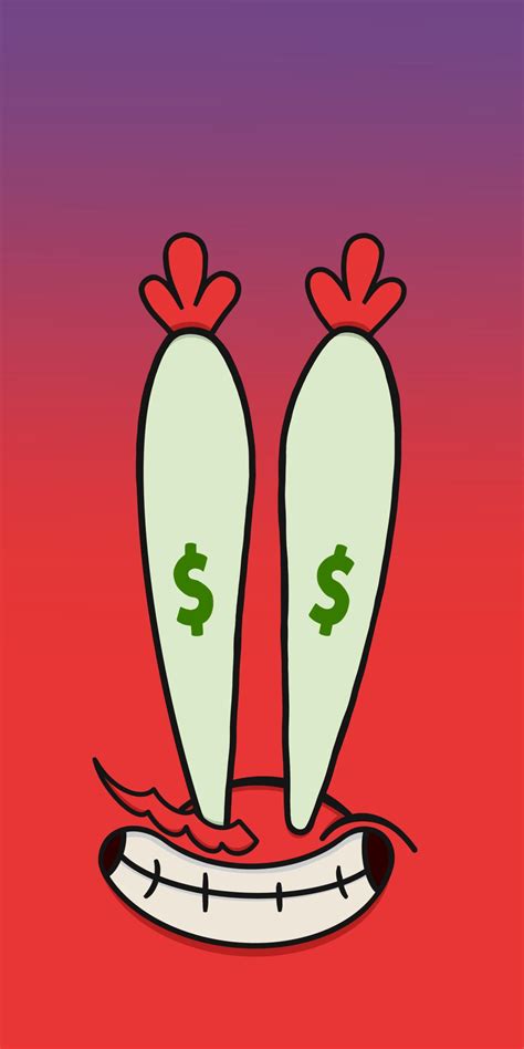 SpongeBob Wallpapers with Mr. Krabs Money Eyes - Red Background HD