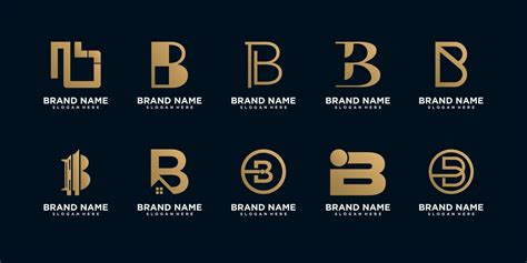 monogram b logo design template set 1924066 Vector Art at Vecteezy