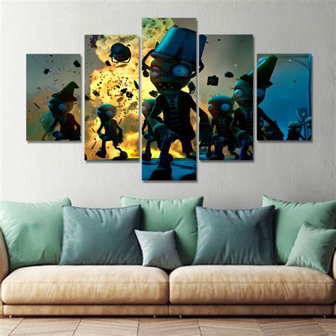 Plants Vs Zombies Canvas Wall Art Bedroom Living Room Game Poster ...