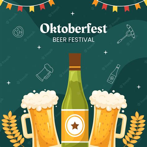 Premium Vector | Oktoberfest Beer Festival Background Template Cartoon ...