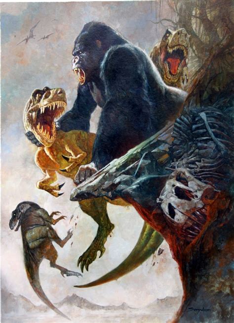 Sanjulian King Kong Comic Art | King kong art, King kong, King kong skull island