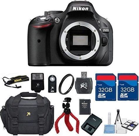 Top Value Bundle For D5200 DX DSLR (Body Only) + 64GB In Memory + Card Reader +Deluxe Camera ...