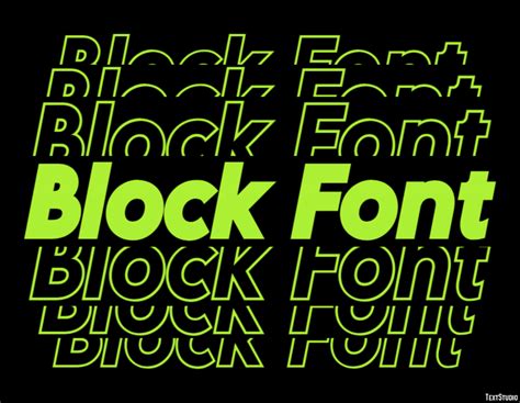 Block Font Text Effect and Logo Design Font