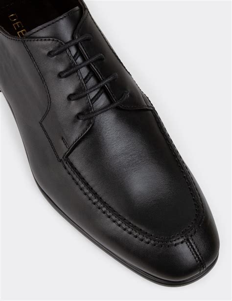 Black Leather Classic Shoes - Deery