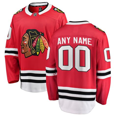 Chicago Blackhawks Fanatics Branded Youth Home Breakaway Custom Jersey ...