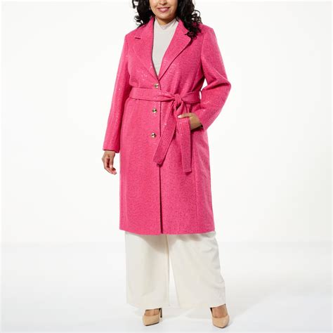 kathy ireland® Fashion 360 Kelly Sequin Wool-Blend Coat - 20962110 | HSN