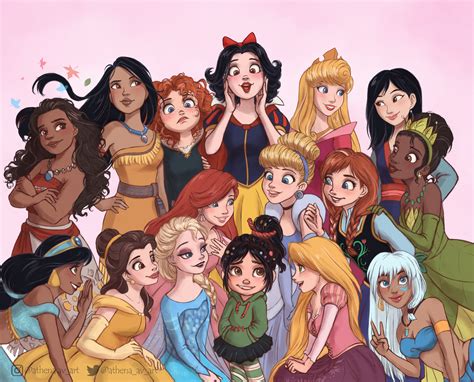 ArtStation - All disney princesses from Wreck-it Ralph 2 (and Kida)