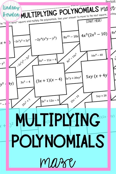 Multiply Polynomials Activity